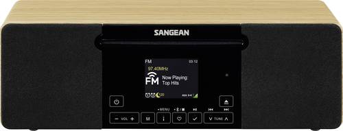 Sangean CD-Radio AM, FM, UKW AUX, Bluetooth®, CD, MP3, MW, UKW Inkl. Fernbedienung, Touchscreen, We