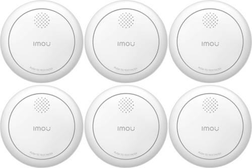 IMOU ZSM1Kit-EU-6-M Rauchwarnmelder 6er Set inkl. 5 Jahres-Batterie batteriebetrieben (Ø x H) 86 mm