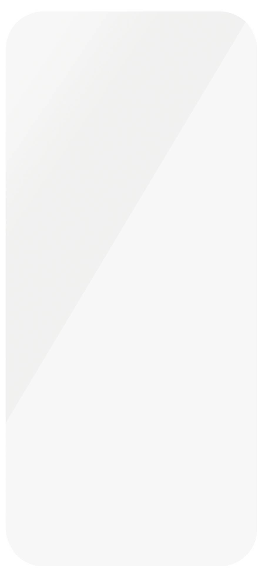 Leeres weißes Panel mit gerundeten Ecken und einer subtilen diagonalen hellgrauen Falte, das einer leeren Platzhalter-Karte ähnelt.
