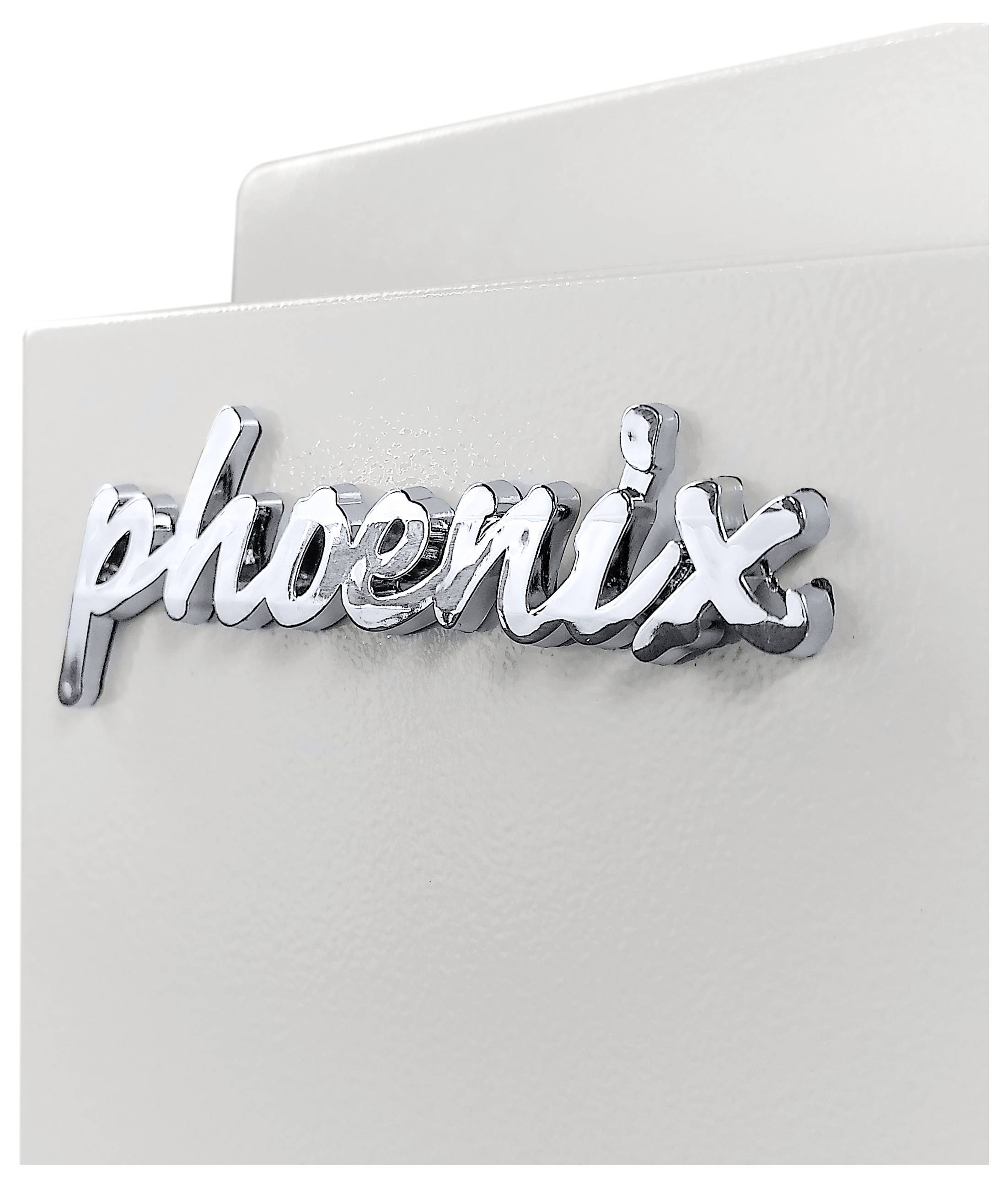 Chrome 'Phoenix'-Logo auf einem hellgrauen Panel, mit einem zweiten Panel dahinter.