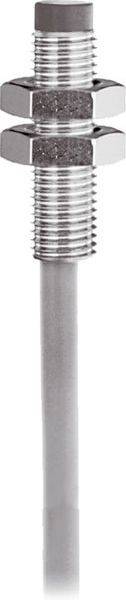 Nahaufnahme einer Gewindemetallverbindung mit Sechskantmuttern und einer langen glatten Sonde oder Stange, die sich nach unten erstreckt.