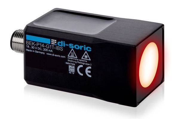 Schwarzes industrielles Sensorgerät mit der Bezeichnung „di-soric