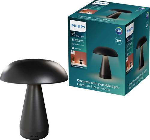 Philips 8721103148445 LED-Akku-Tischlampe LED LED fest eingebaut 3 W Schwarz