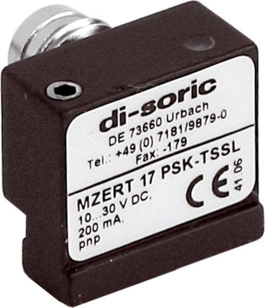 Nahaufnahme eines di-sorischen Industriesensormoduls mit der Bezeichnung „MZERT 17 PSK-1SSL