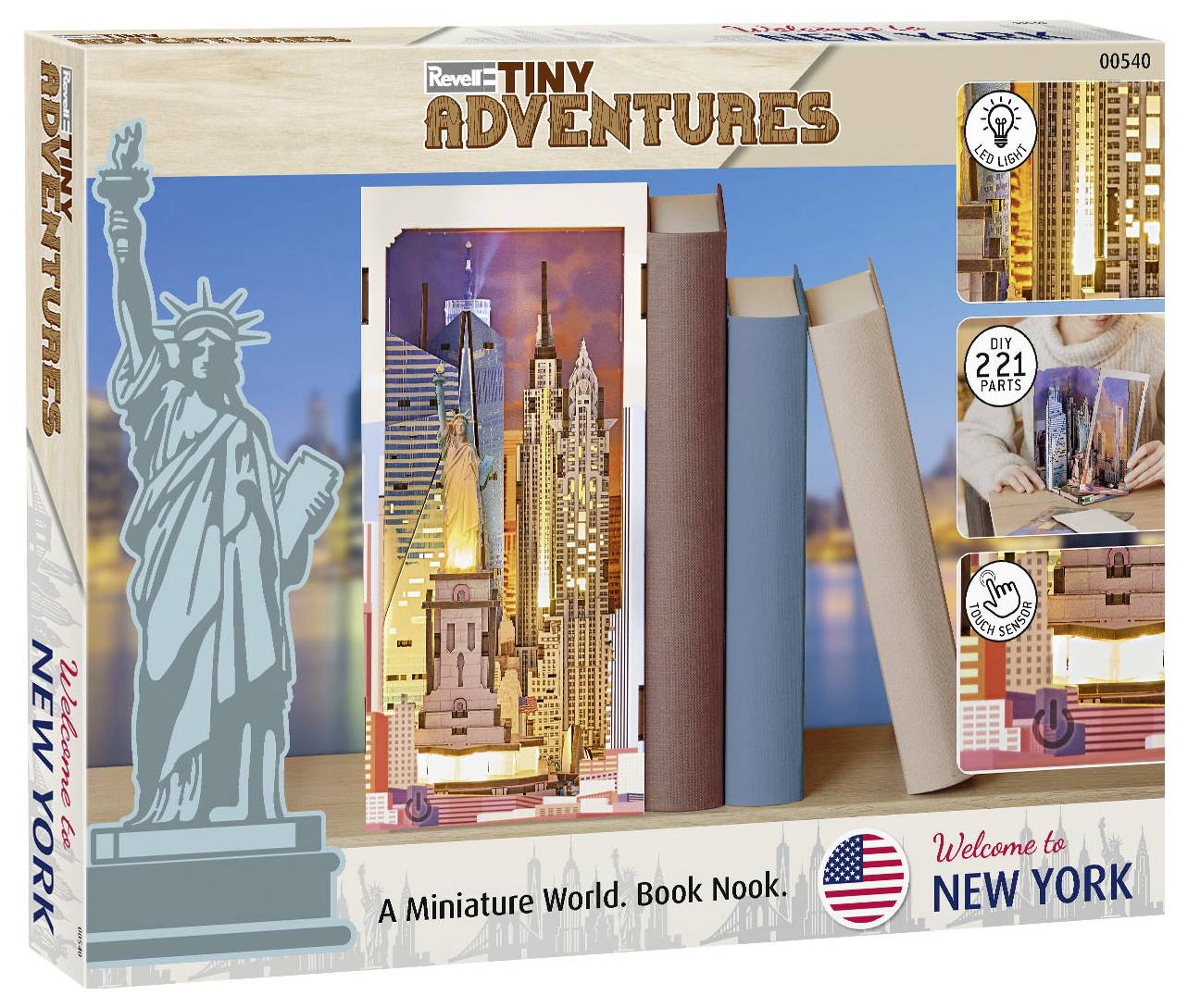 Revell Holz Tiny Adventures "New York" Book Nook