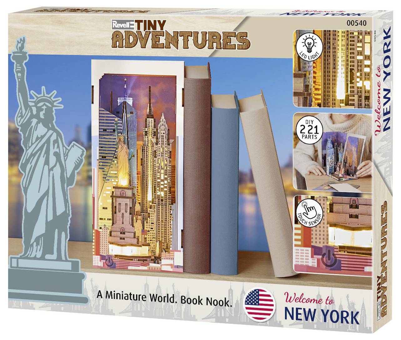 Revell Holz Tiny Adventures "New York" Book Nook