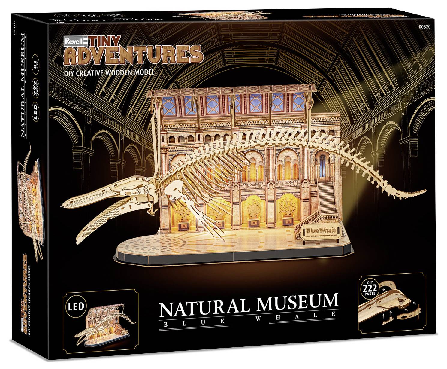 Revell Holz Tiny Adventures - Natural Museum "Blue Whale" 3D-Puzzle