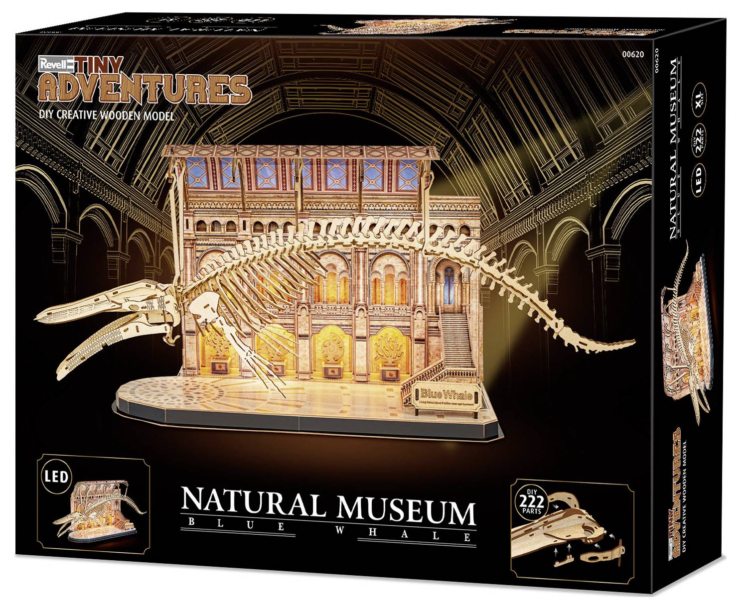 Revell Holz Tiny Adventures - Natural Museum "Blue Whale" 3D-Puzzle