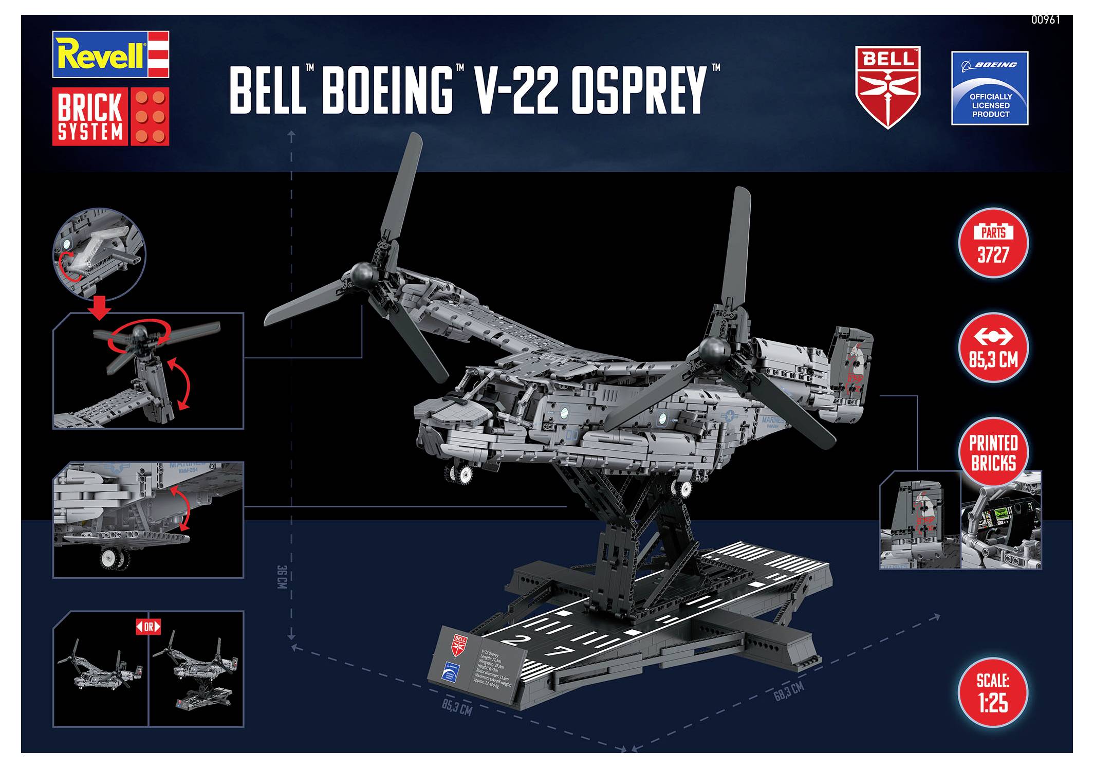 Revell 00961 "Bell Boeing V-22 Osprey" - Brick System Bausatz 1:25