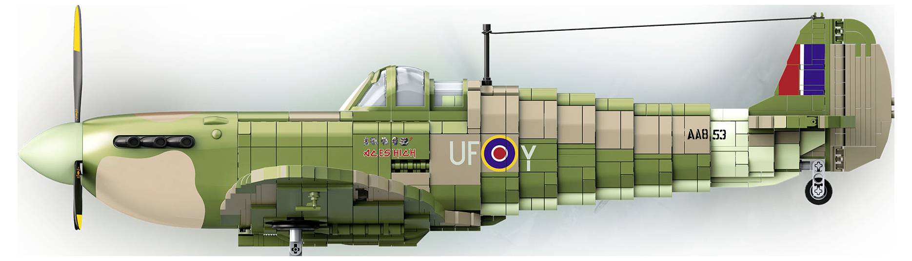 Revell 00962 "Iron Maiden Spitfire MK.II Aces High" - Brick System Bausatz 1:18