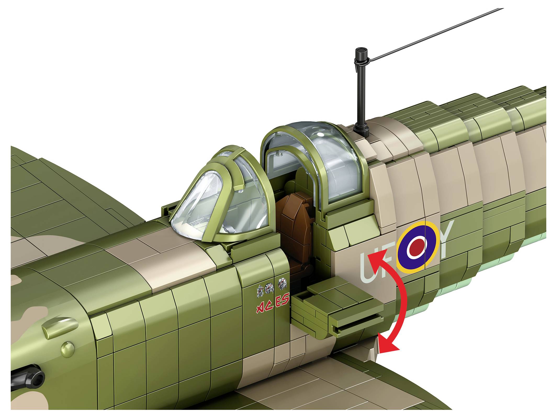 Revell 00962 "Iron Maiden Spitfire MK.II Aces High" - Brick System Bausatz 1:18