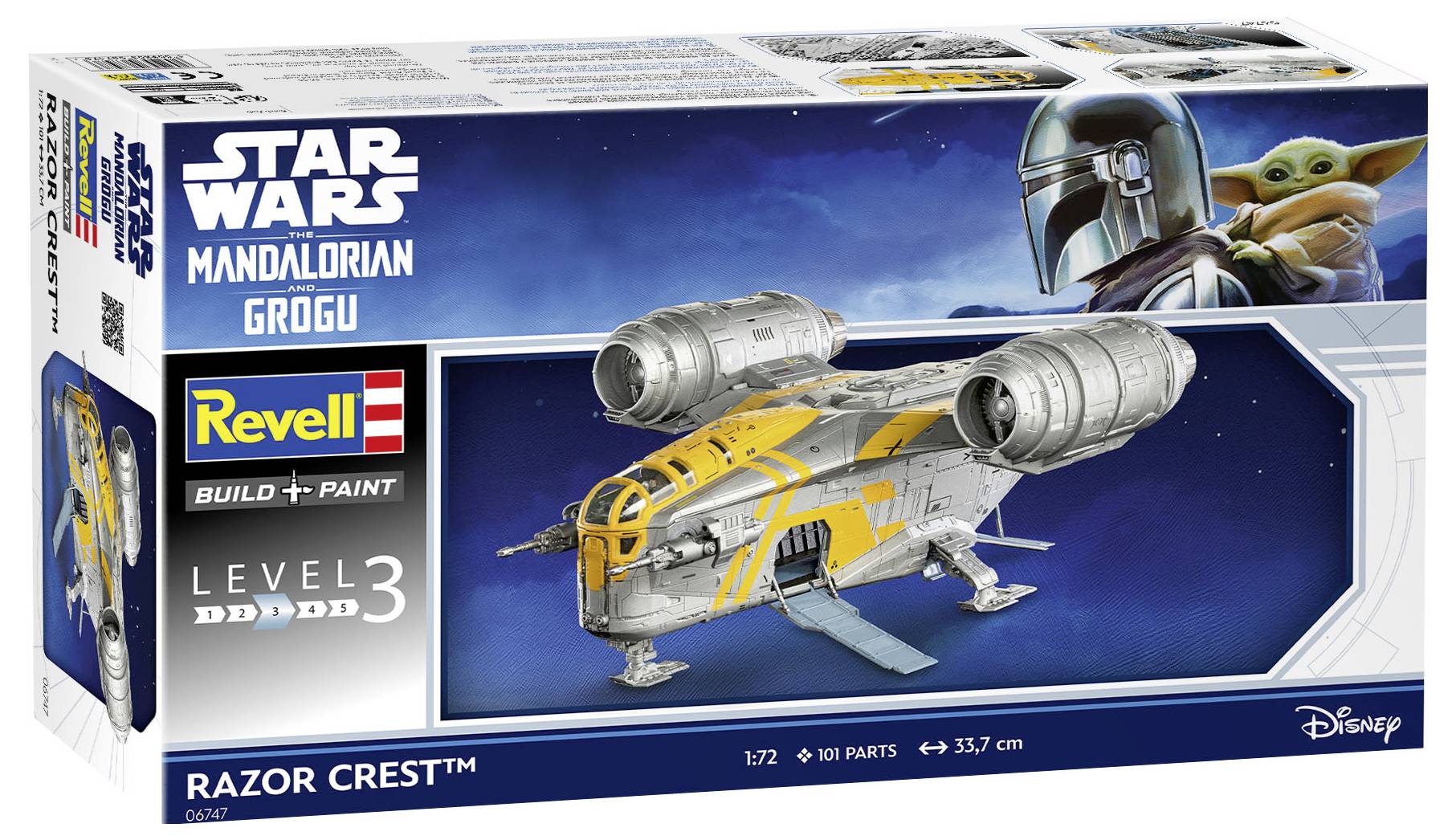 Revell 06747 "The Mandalorian und Grogu: Razor Crest™" Raumfahrtmodell Bausatz 1:72
