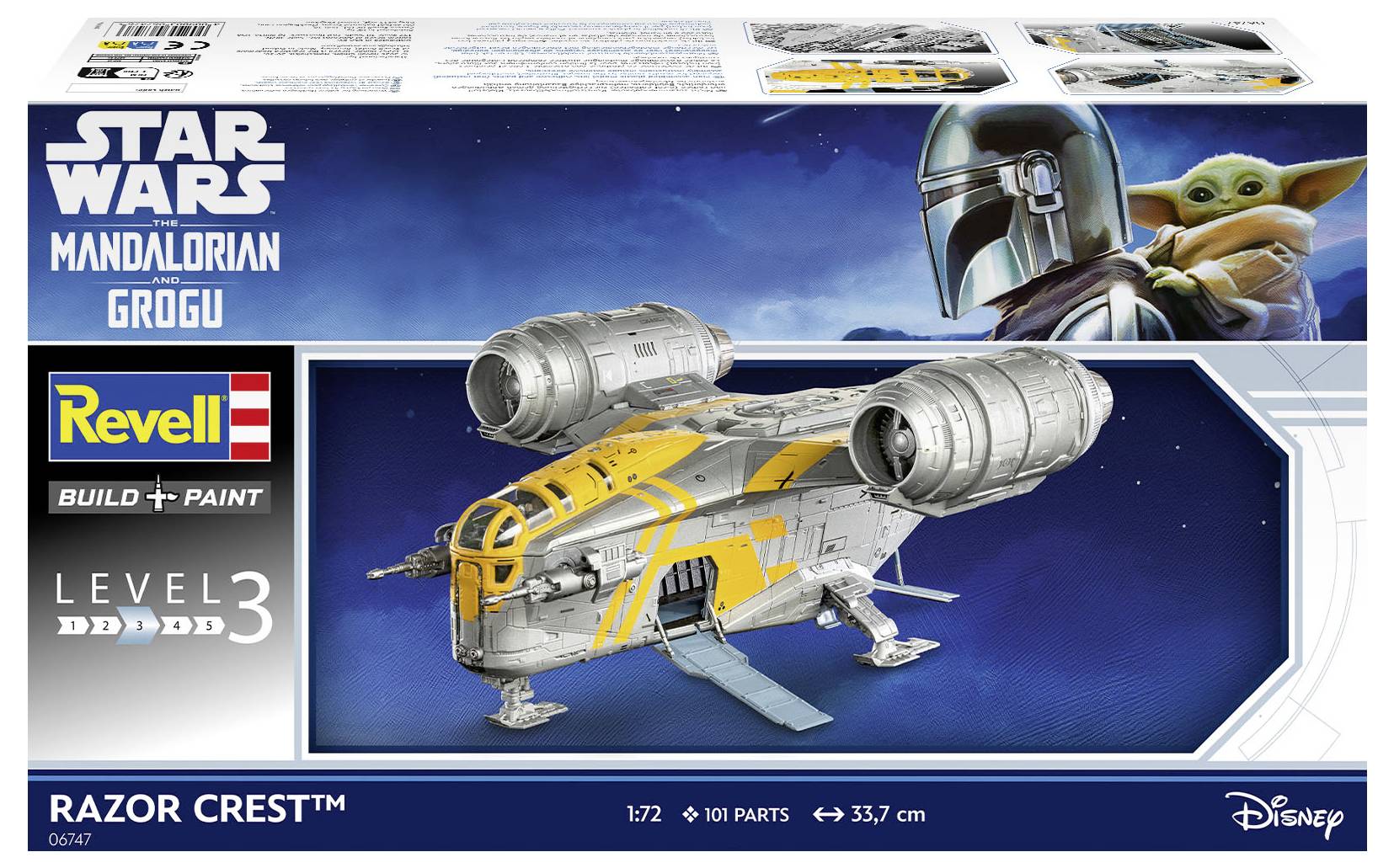 Revell 06747 "The Mandalorian und Grogu: Razor Crest™" Raumfahrtmodell Bausatz 1:72