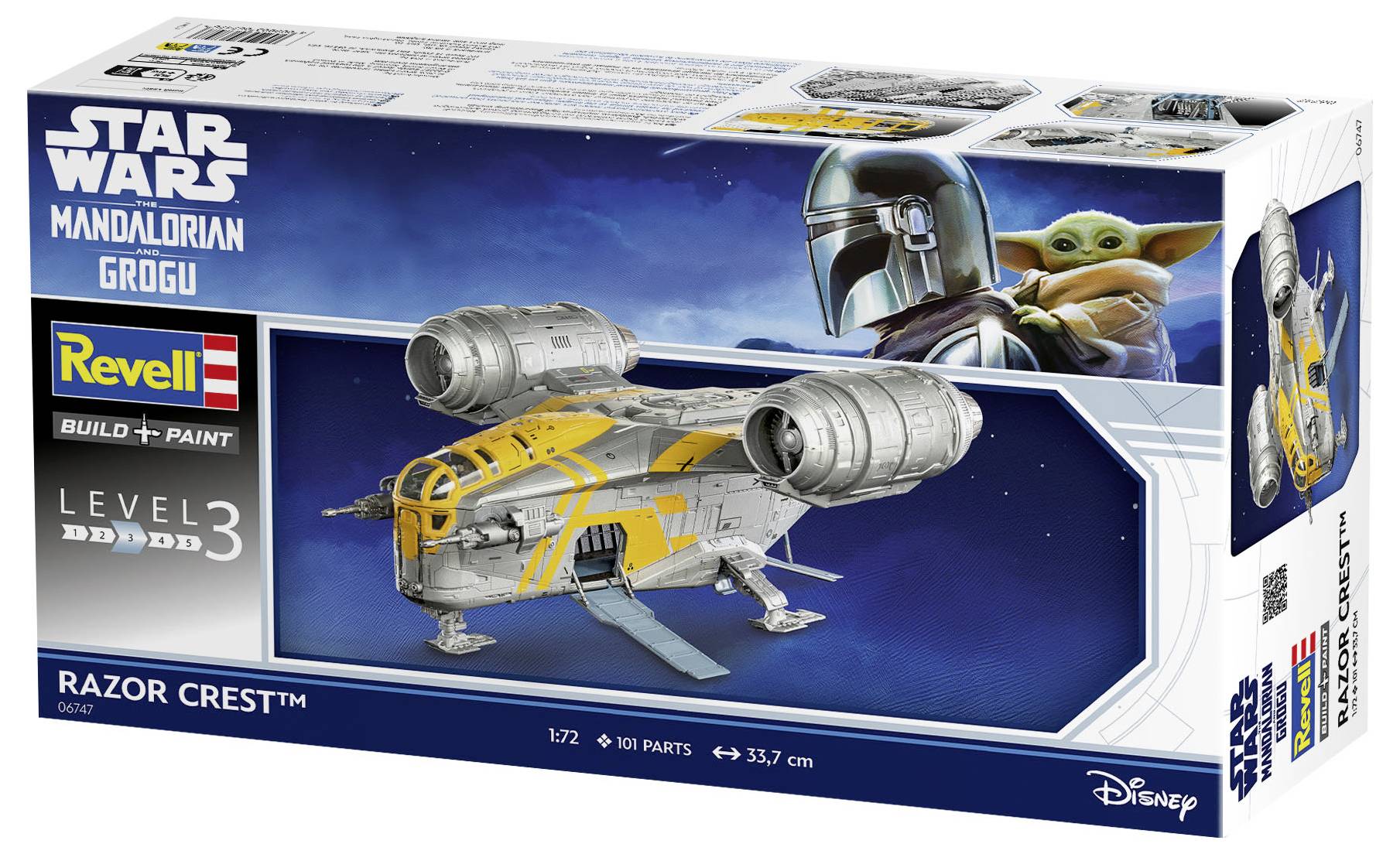 Revell 06747 "The Mandalorian und Grogu: Razor Crest™" Raumfahrtmodell Bausatz 1:72