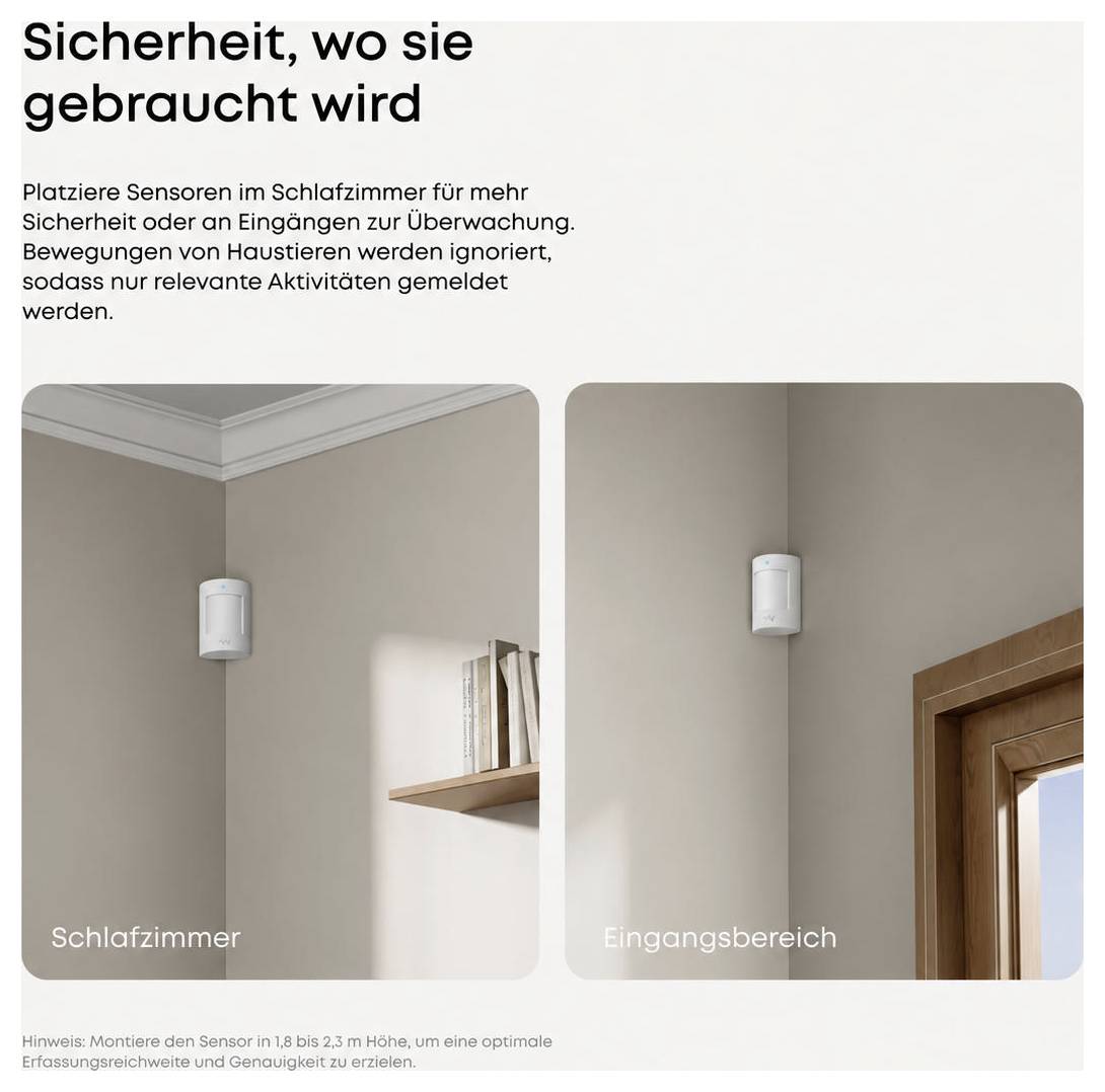 Eufy T90M0321 Wand Bewegungsmelder 90° Weiß IP20