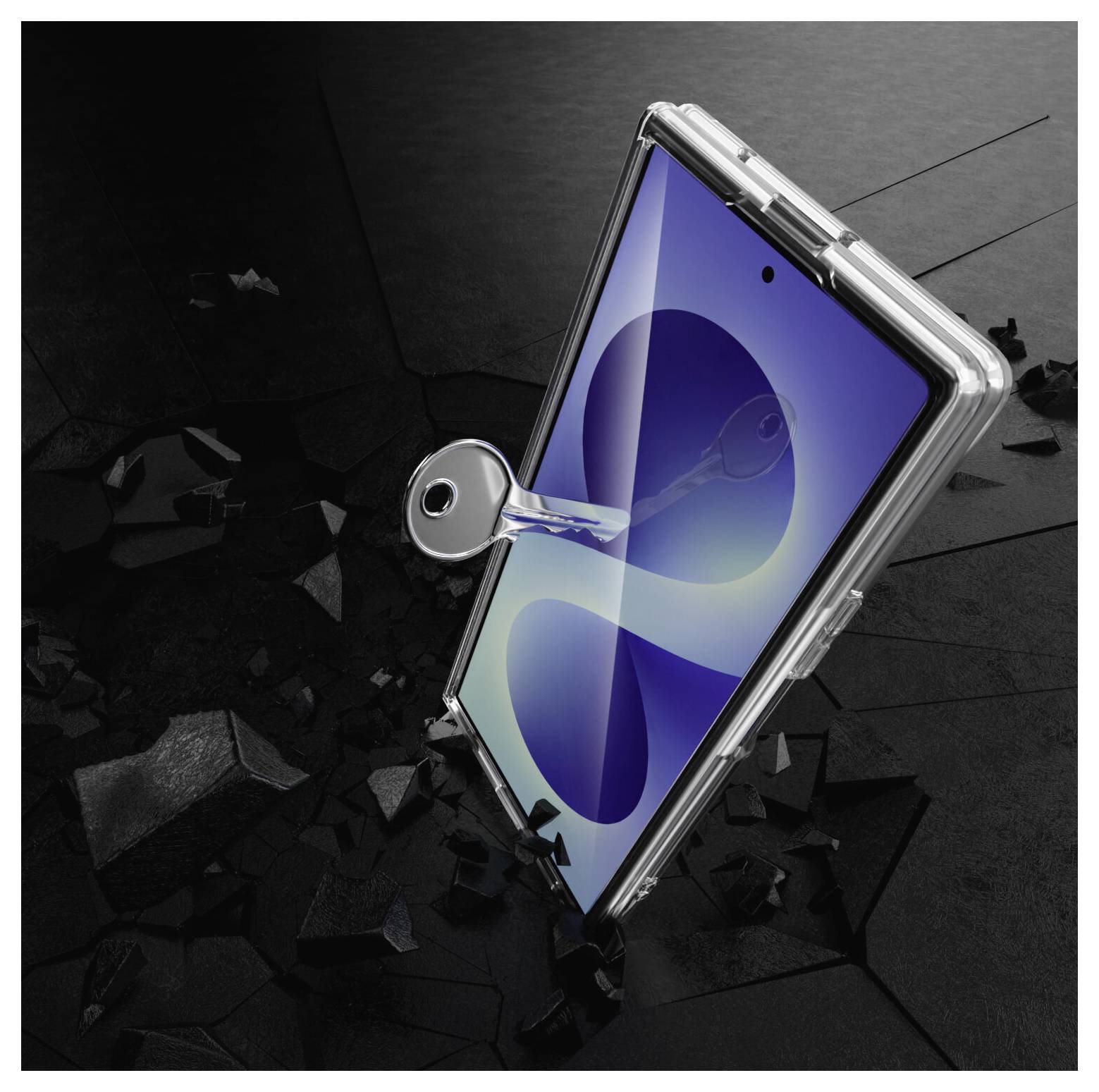 4Smarts 360° Protection Set Hülle + Schutzglas Set Samsung Galaxy Z Fold8 Ultra Transparent Induktives Laden 541871