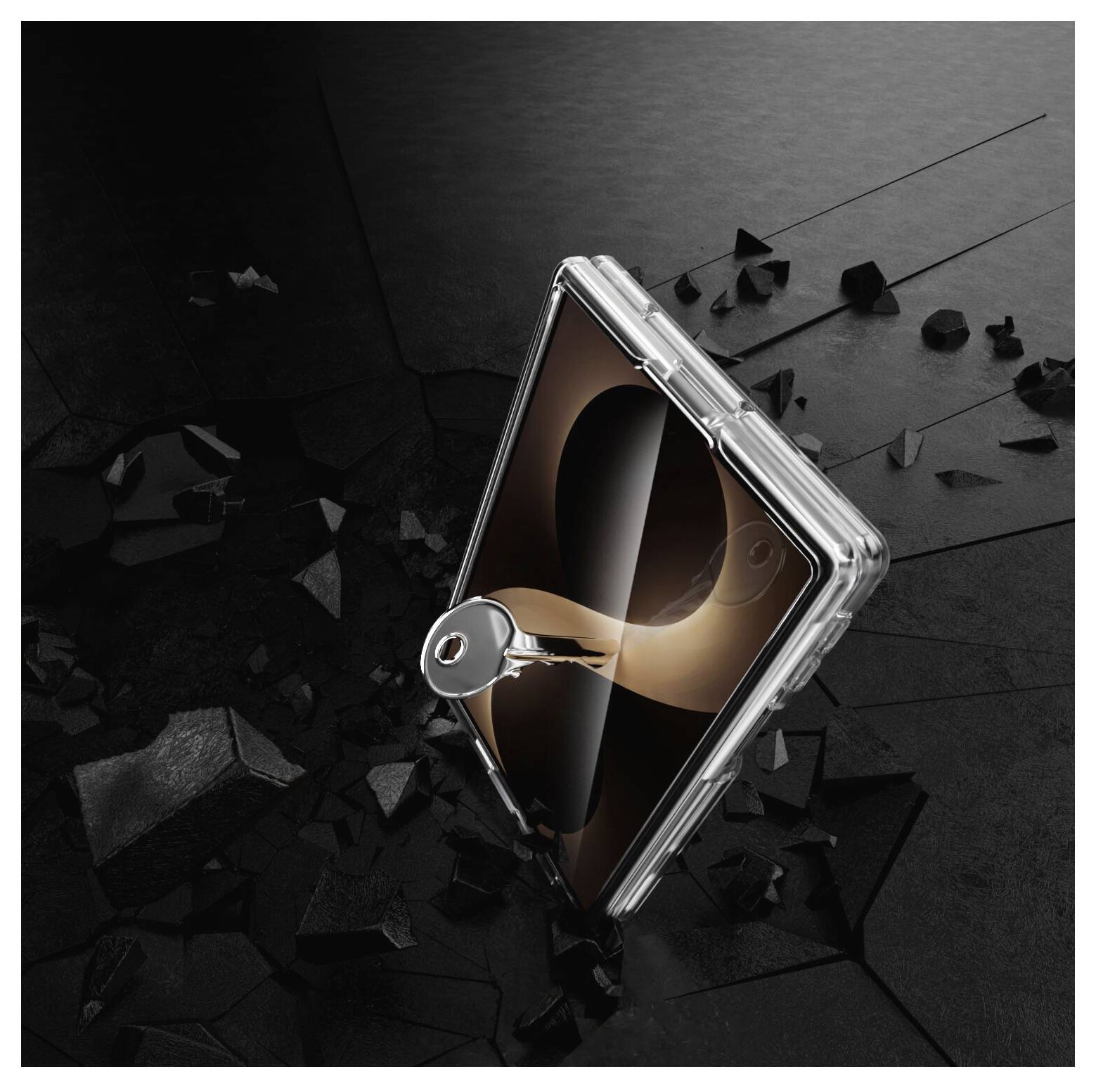 4Smarts 360° Protection Se Hülle + Schutzglas Set Samsung Galaxy Z Fold8 Transparent Induktives Laden 541877
