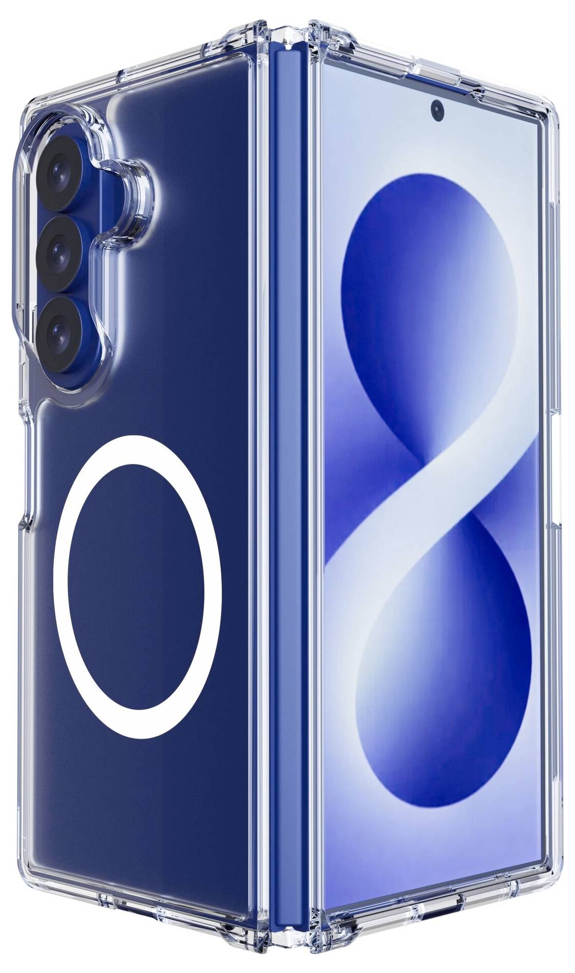 Cellularline Impact Clear Backcover Samsung Galaxy Z Fold 8 Transparent Induktives Laden IMPACTMAGALZFOLD8T