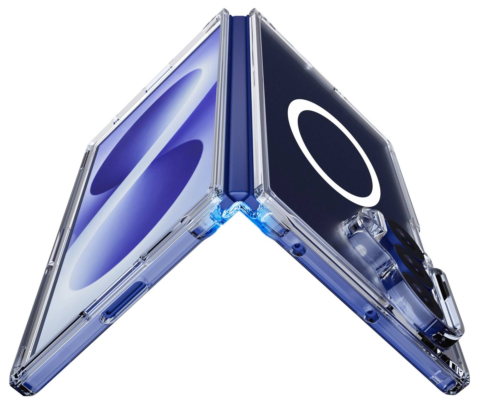 Cellularline Impact Clear Backcover Samsung Galaxy Z Fold 8 Transparent Induktives Laden IMPACTMAGALZFOLD8T