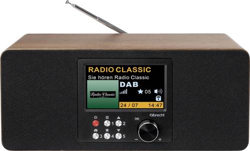 Albrecht DR 864 Akku-Radio DAB+, UKW Weckfunktion Braun, Schwarz