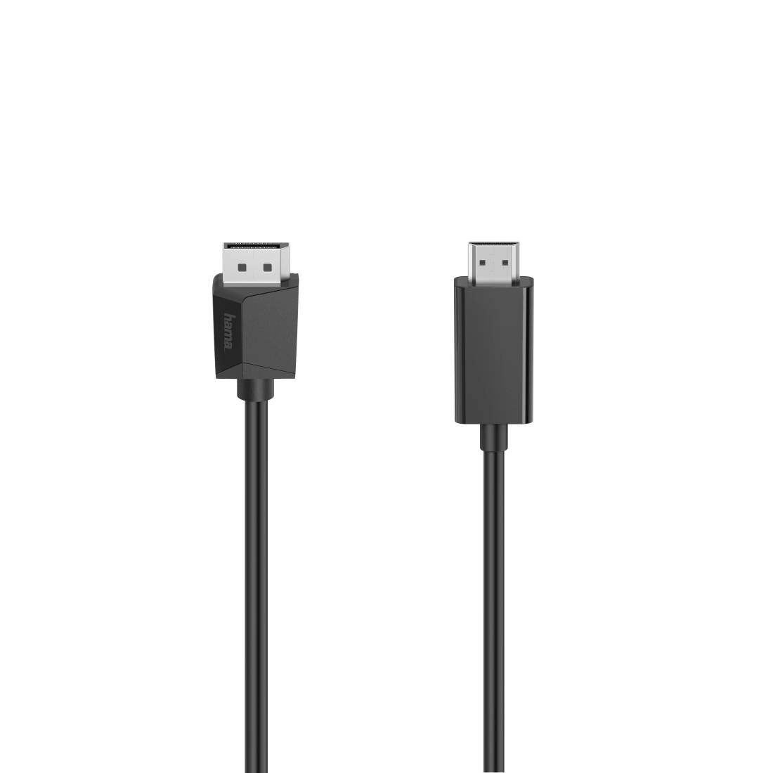 Schwarzes Kabel mit zwei verschiedenen USB-Steckern: ein breiterer USB-A-Stecker auf der linken Seite und ein kleinerer USB-Micro-USB-Stecker auf der rechten Seite.