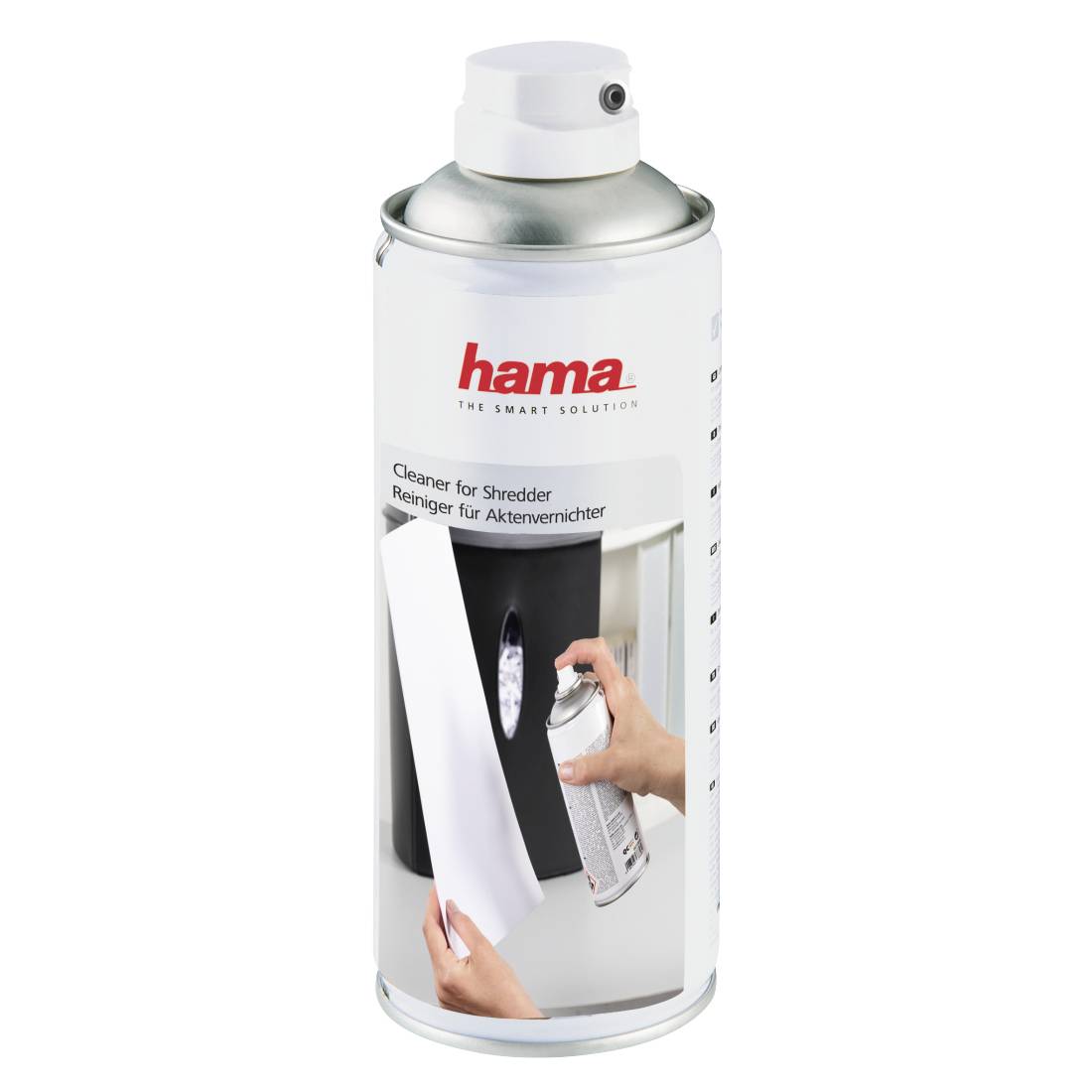 Ein Hama-Shredder-Reinigungsspray in einer Sprühdose mit der Aufschrift 