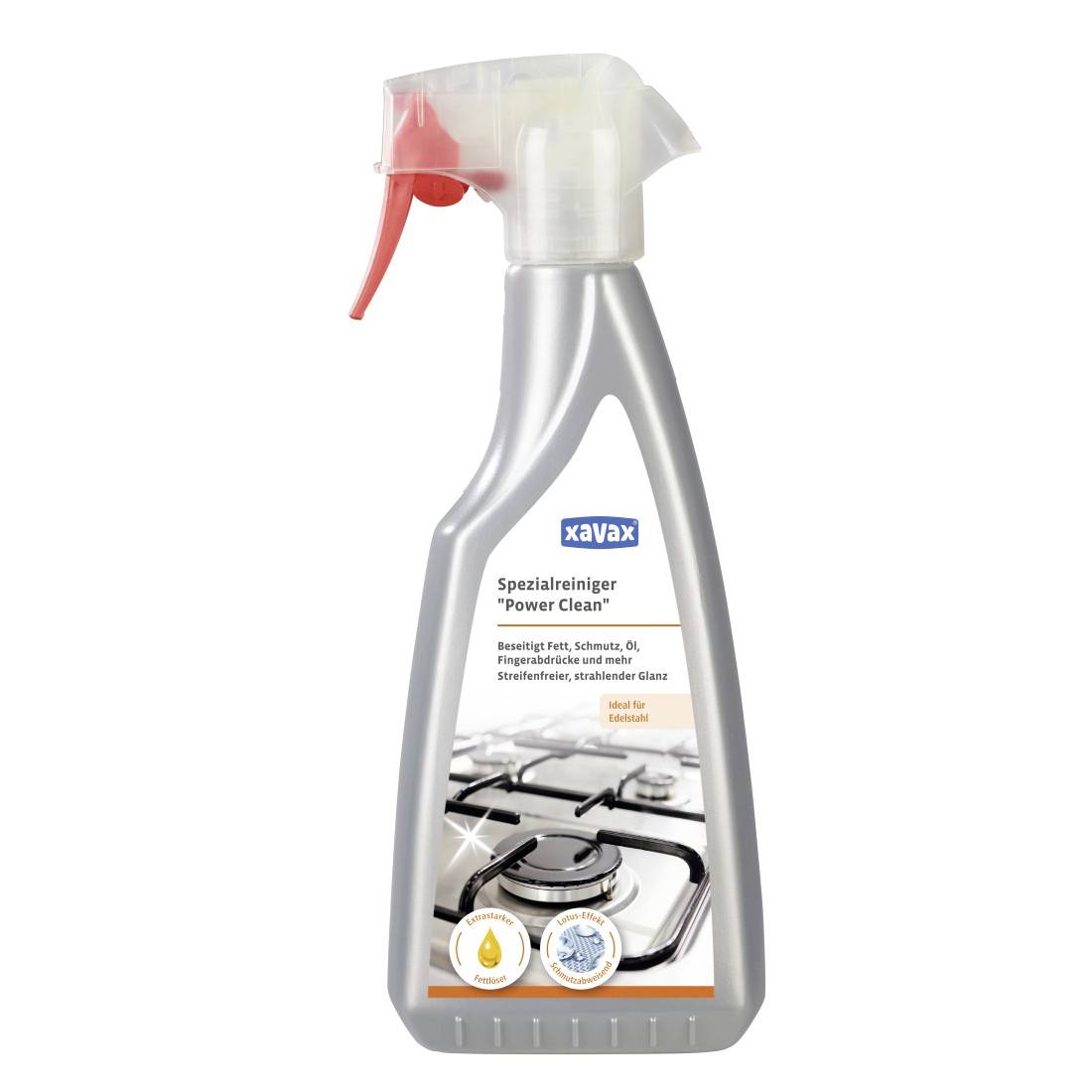 Flasche mit Xavax „Power Clean