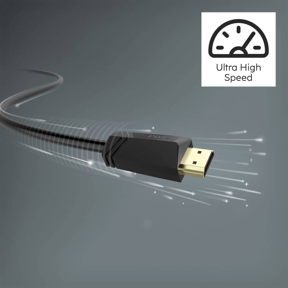 Illustration eines High-Speed-HDMI-Kabels mit „Ultra High Speed