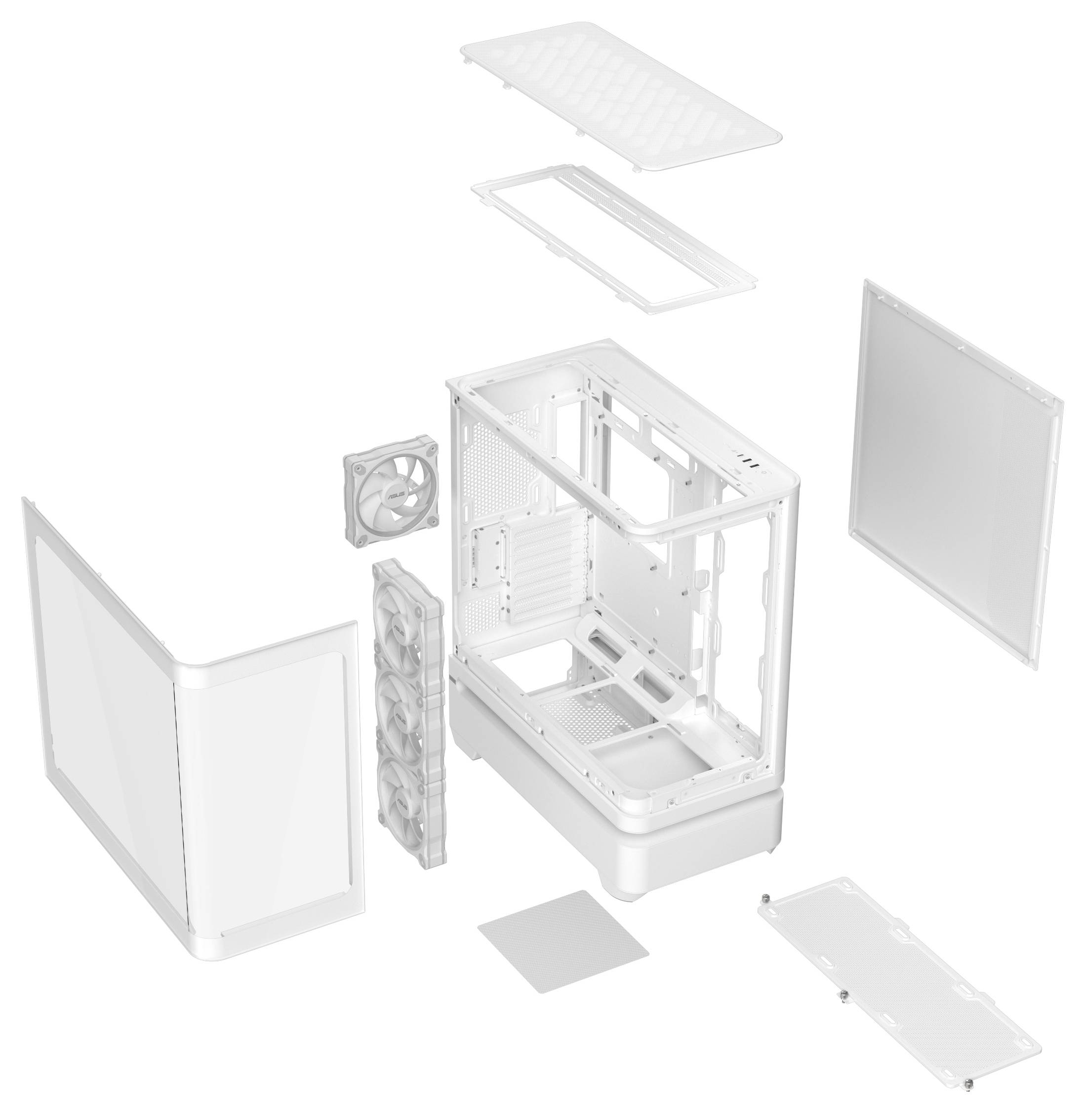 Asus ASUS GEH PRIME AP304 TG ARGB WHITE PC-Gehäuse Weiß