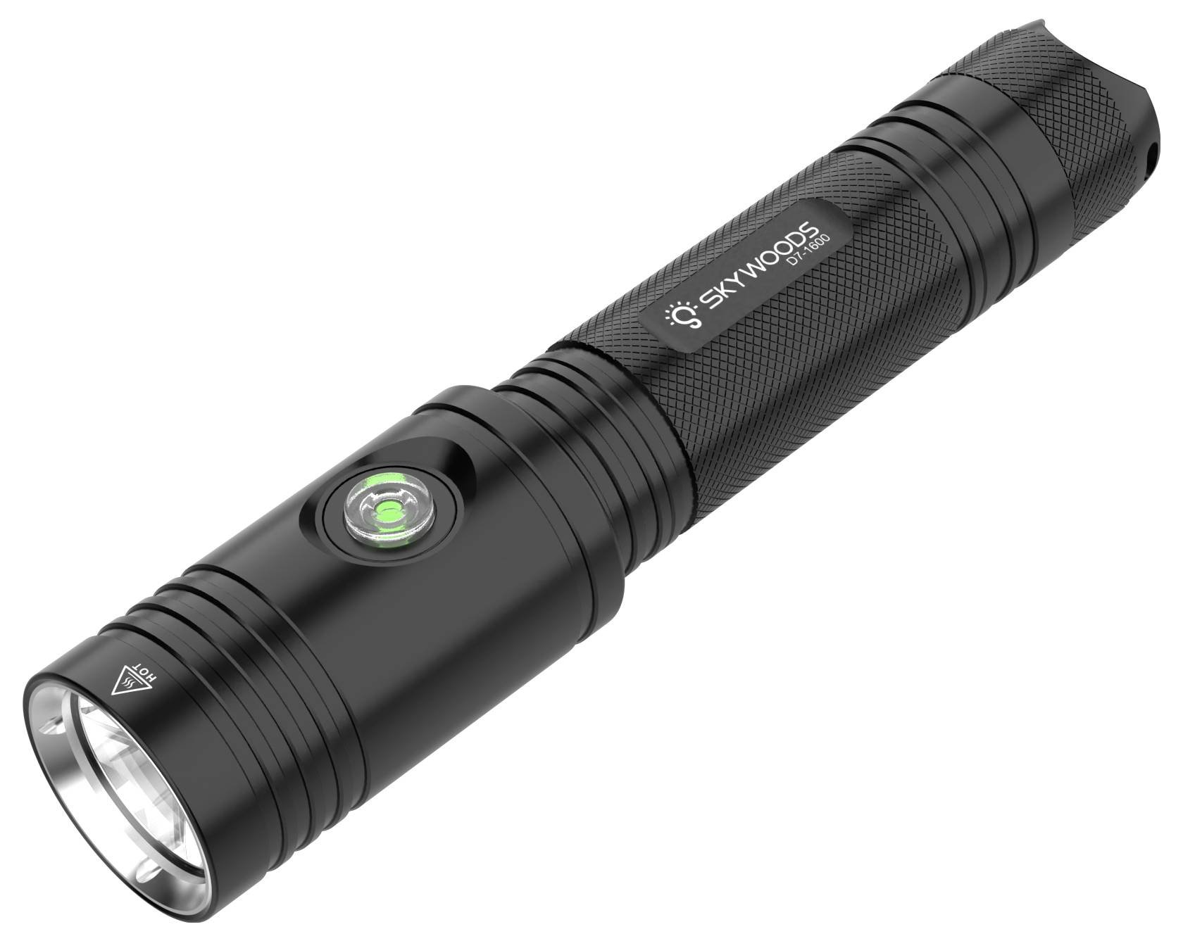 Schwarze tragbare Taschenlampe mit 