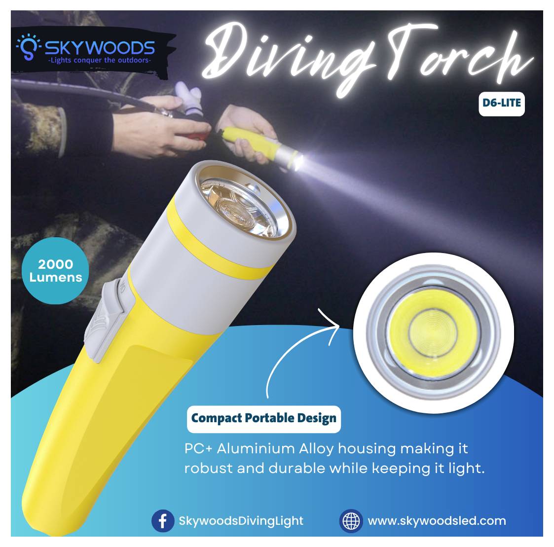 Werbebild für Skywoods „Diving Torch