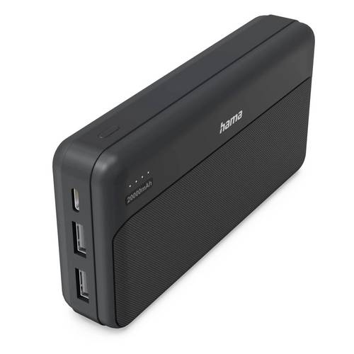 Hama Powerbank 20000 mAh Fast Charge LiPo Anthrazit Statusanzeige