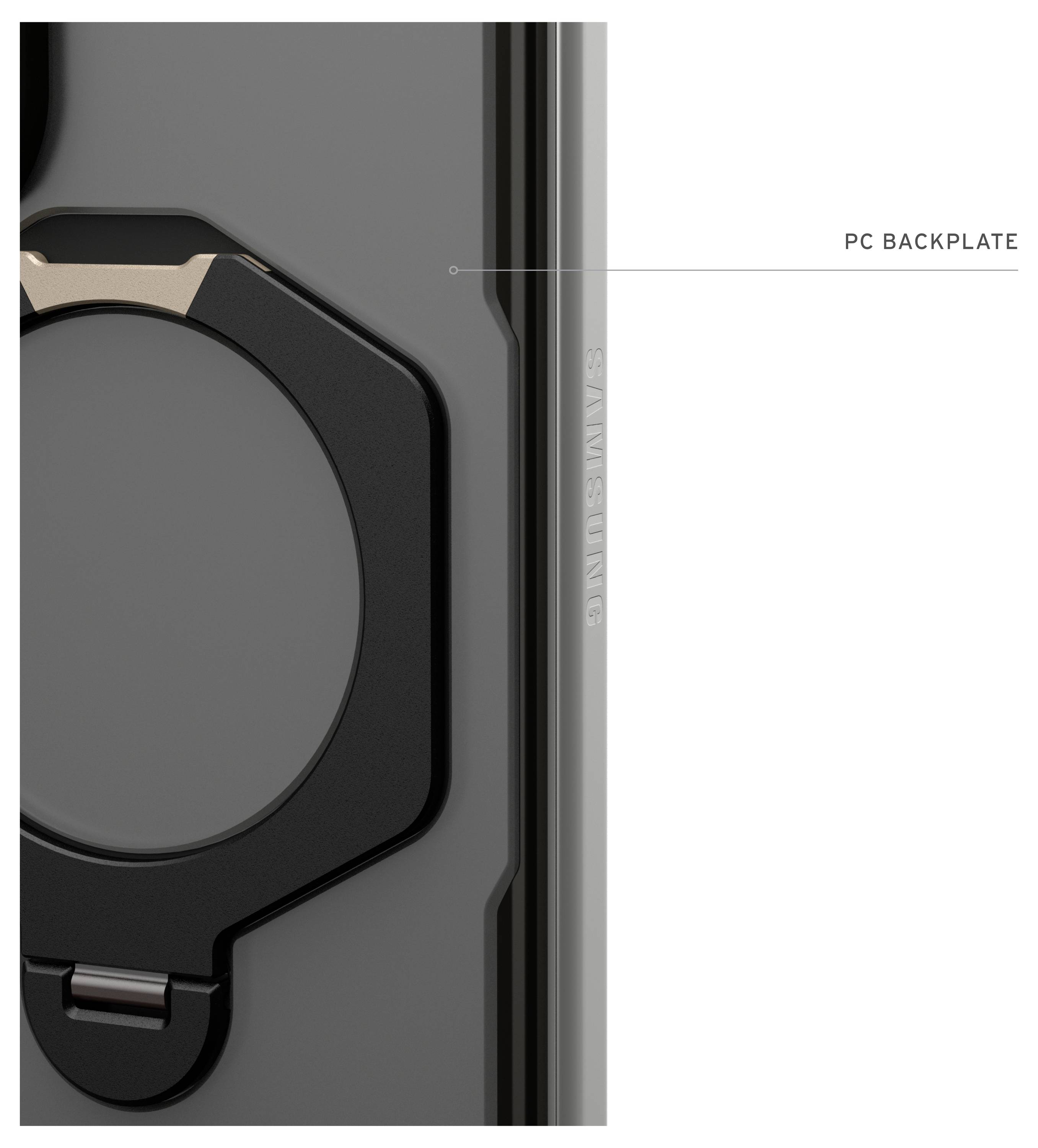 Nahaufnahme einer Samsung-Gerätkante mit einem 