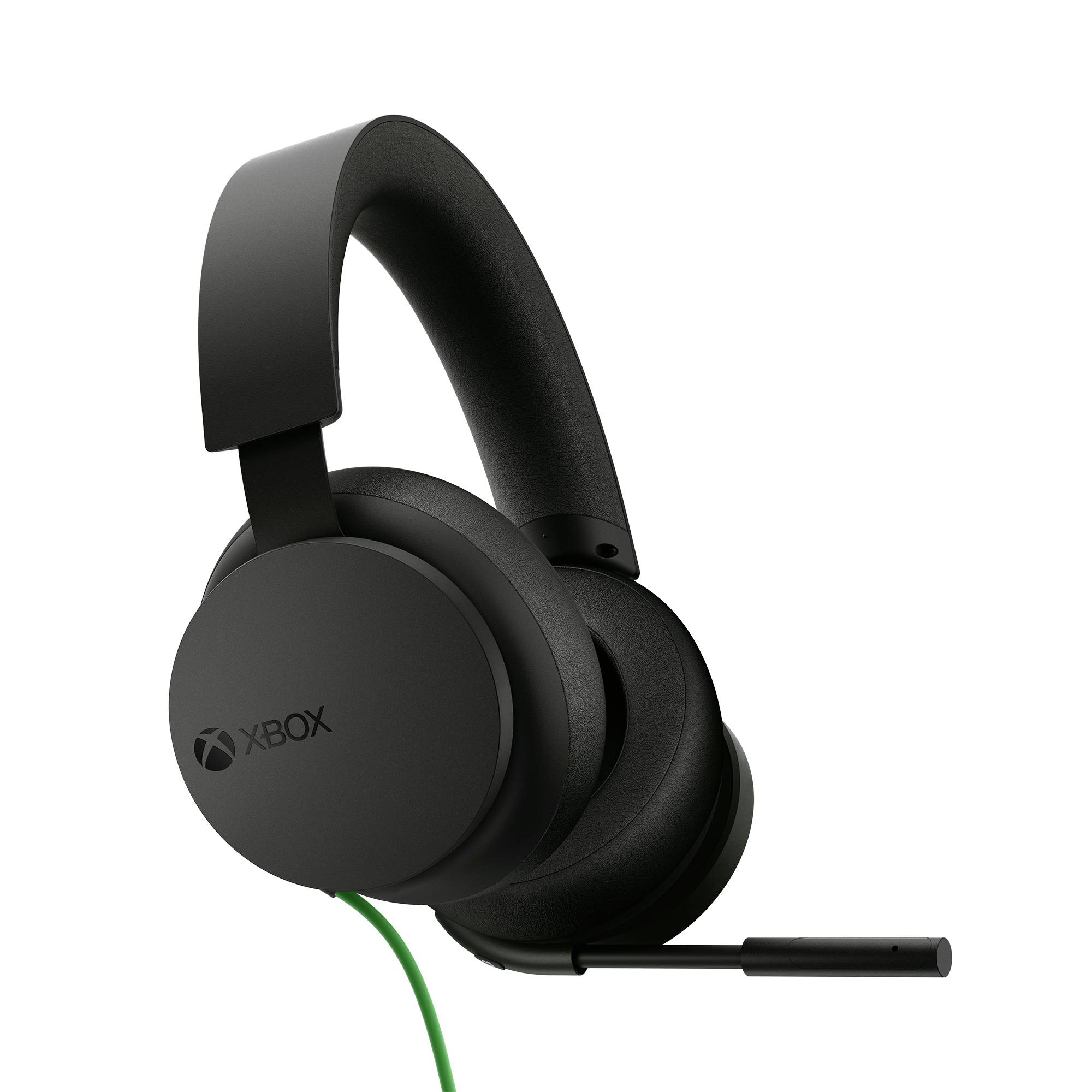 Schwarzes Xbox-Wireless-Gaming-Headset mit Boom-Mikrofon auf weißem Hintergrund
