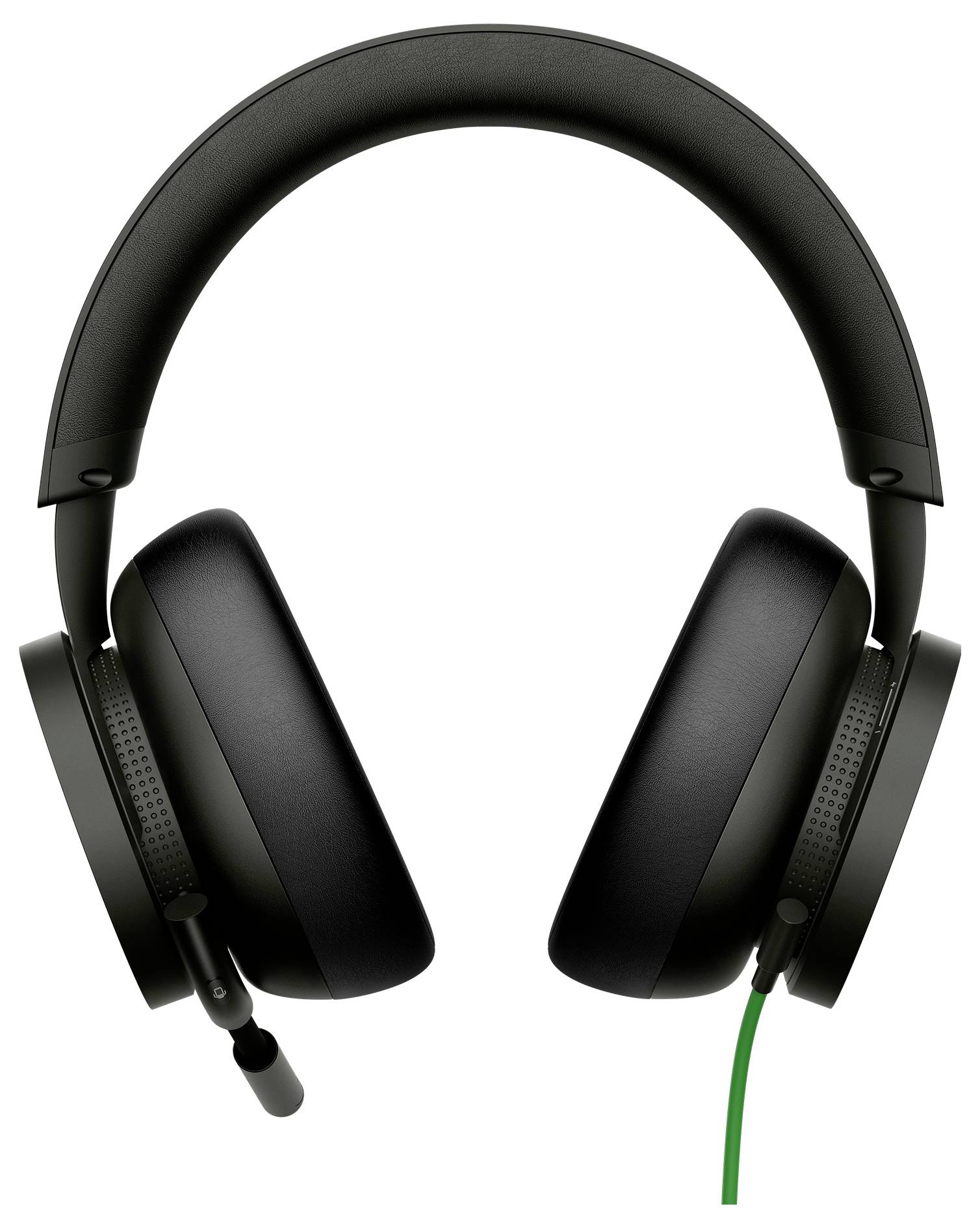 Schwarzes Over-Ear-Headset mit gepolstertem Kopfbügel und Schwenkmikrofon, auf weißem Hintergrund dargestellt.