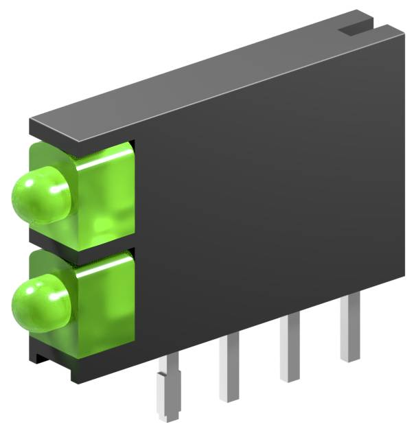 Kingbright LED-Gehäuse (CBI - Circuit Board Indicator) LED-Baustein Grün (Ø x H) 1.8mm x 4.7mm Bulk