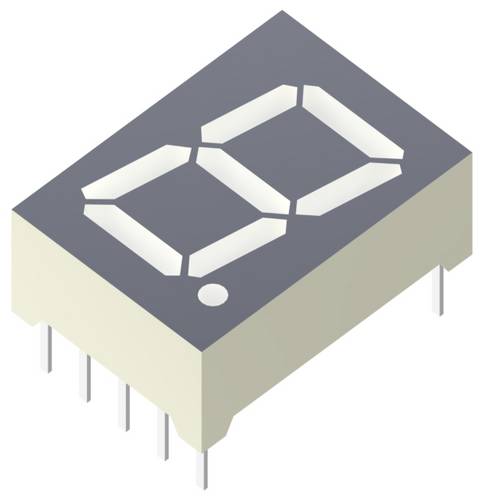 Kingbright 7-Segment-Anzeige Rot 13.2 mm 1.95 V, 2.5 V Ziffernanzahl: 1 SA52-11SURKWA