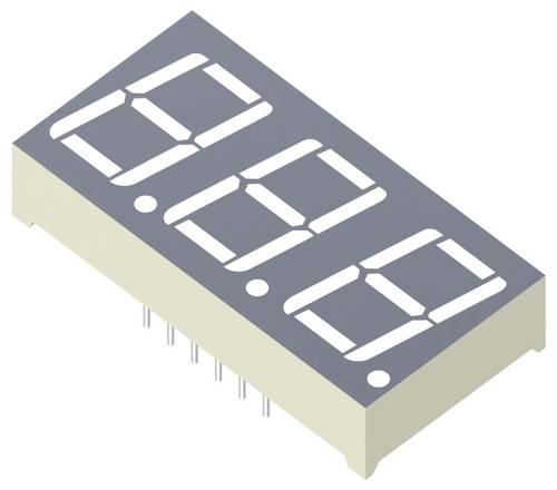 Kingbright 7-Segment-Anzeige Rot 14.2 mm 1.95 V, 2.5 V Ziffernanzahl: 3 BC56-12SURKWA