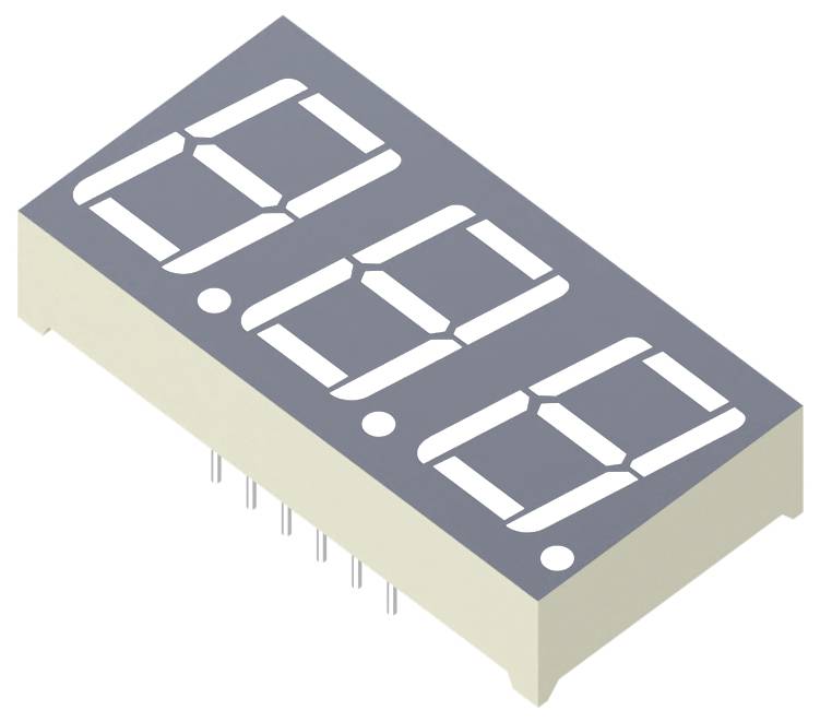 Kingbright 7-Segment-Anzeige Rot 14.2mm 1.95 V, 2.5V Ziffernanzahl: 3 BC56-12SURKWA