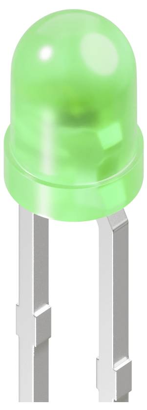 Kingbright L-934GDLK LED bedrahtet Grün 3mm 2.5 mcd 60° 2mA 1.9V