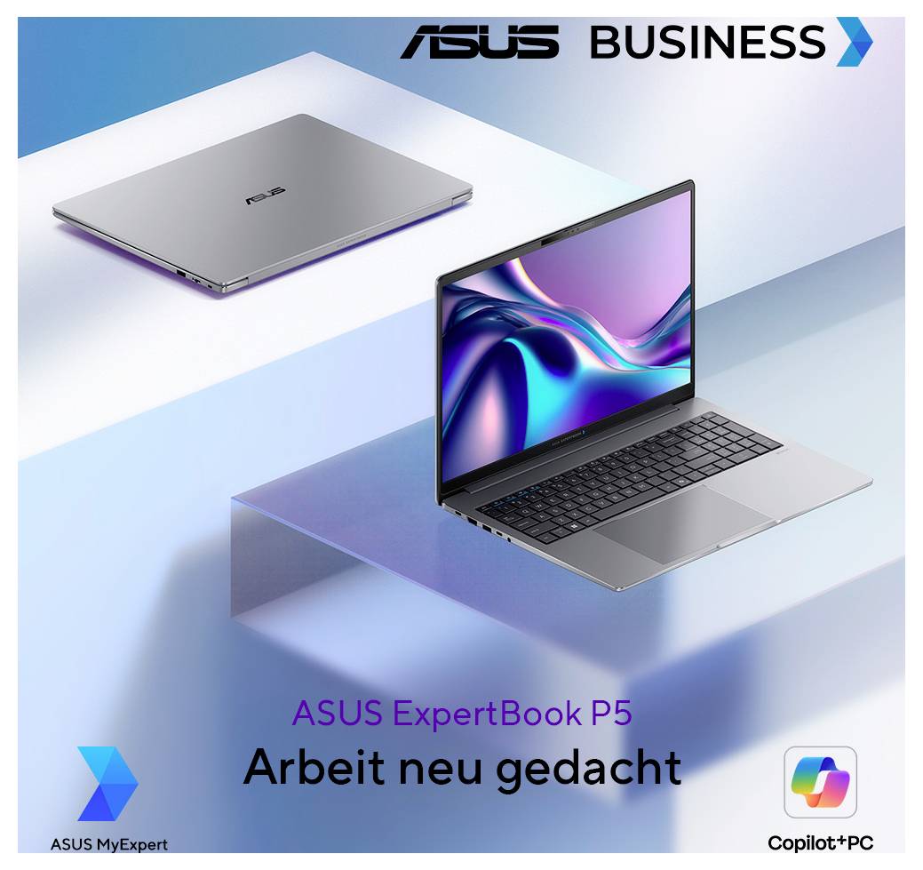 Asus Notebook ExpertBook P5 G2 40.6cm (16 Zoll) WQXGA Intel® Core™ Ultra 7 356H 16GB RAM 512GB SSD Deutsch, QWERTZ Intel