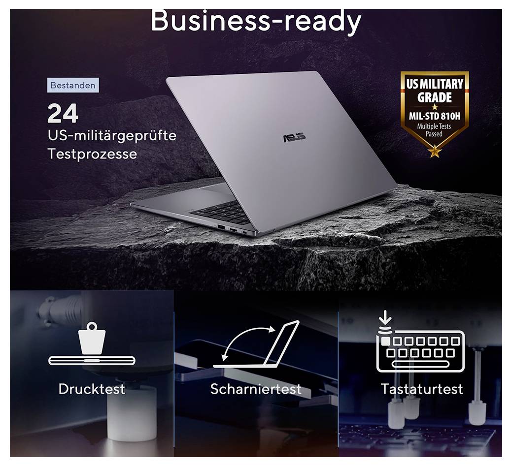 Asus Notebook ExpertBook P5 G2 40.6cm (16 Zoll) WQXGA Intel® Core™ Ultra 7 356H 16GB RAM 512GB SSD Deutsch, QWERTZ Intel