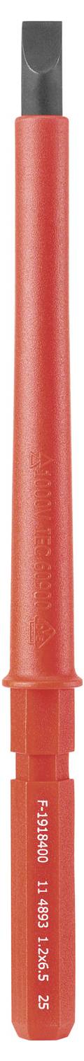 Eine rote Insulinspritze mit der Bezeichnung „1 mL U-100