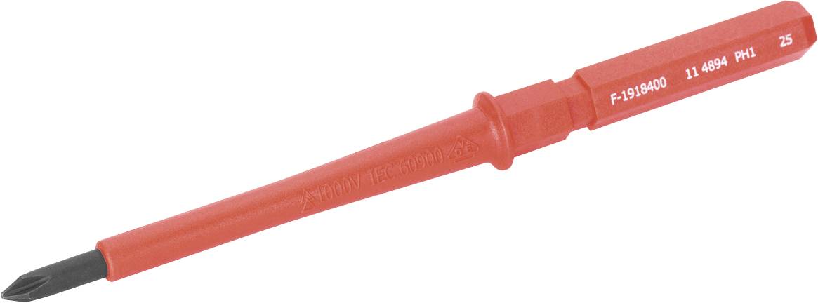 Rote isolierte Messsonde mit spitzem Metalltip, verwendet für elektrische Messungen.