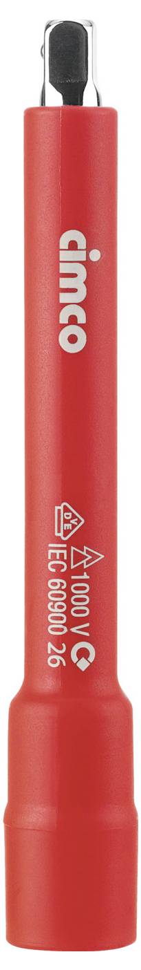 Rote isolierte elektrische Testmessspitze mit weißem CIMCO-Logo und 1000V AC Sicherheitsmarkierung.