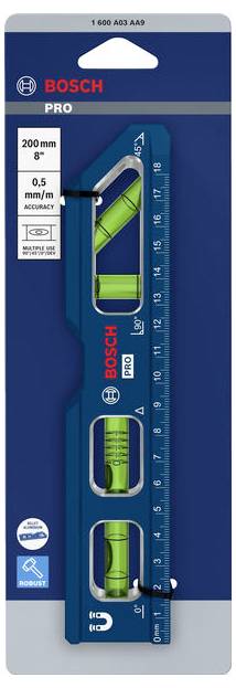 Bosch Professional 1600A03AA9 1600A03AA9 Torpedo-Wasserwaage 200mm