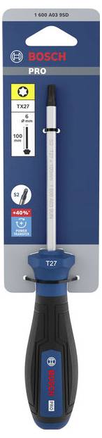 Bosch Professional PRO Schraubendreher TX27 x 100mm TX-Schraubendreher Größe (Schraubendreher) TX 27 Klingenlänge: 100mm 1St.