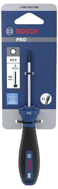 Bosch Professional PRO Schraubendreher H2 x 60mm Innen-Sechskantschraubendreher Klingenlänge: 60mm