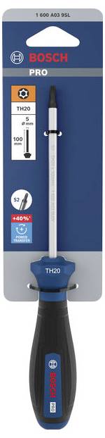 Bosch Professional PRO Schraubendreher TH20 x 100mm TX-Schraubendreher Klingenlänge: 100mm
