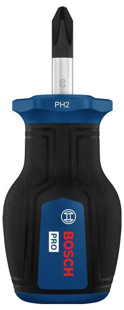 Bosch Professional PRO Stubby-Schraubendreher PH2 x 25mm 1600A039TG Kreuzschlitz-Schraubendreher PH 2 Klingenlänge: 25mm